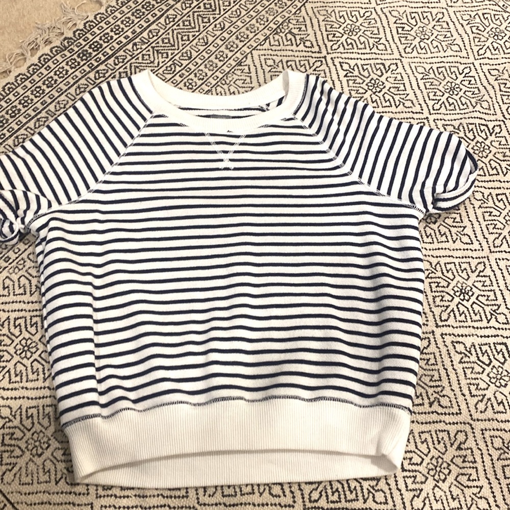 Aerie Blue and white striped tshirt sweater.